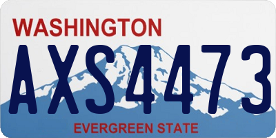 WA license plate AXS4473