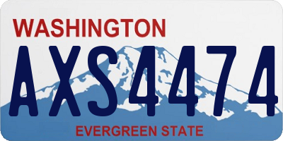 WA license plate AXS4474