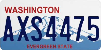 WA license plate AXS4475