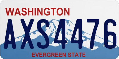 WA license plate AXS4476
