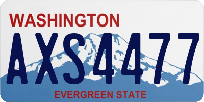 WA license plate AXS4477