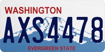 WA license plate AXS4478