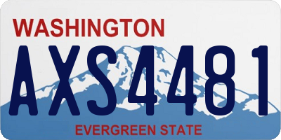 WA license plate AXS4481