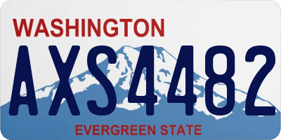 WA license plate AXS4482