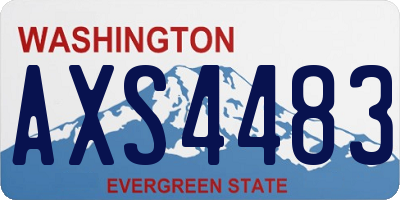 WA license plate AXS4483