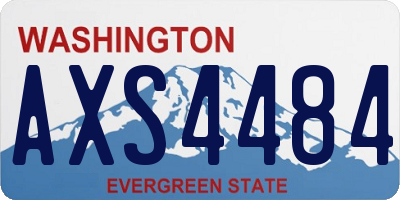 WA license plate AXS4484