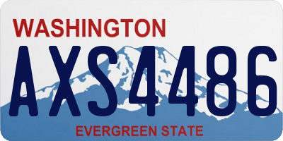 WA license plate AXS4486