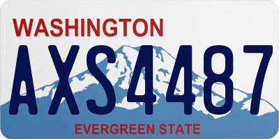 WA license plate AXS4487
