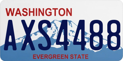WA license plate AXS4488