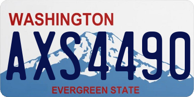 WA license plate AXS4490