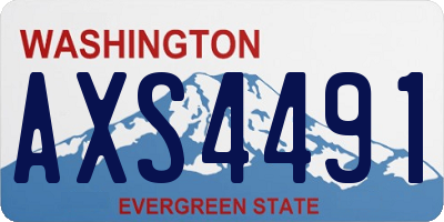 WA license plate AXS4491