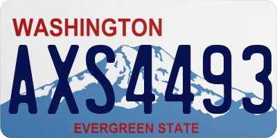 WA license plate AXS4493