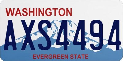 WA license plate AXS4494