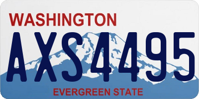 WA license plate AXS4495