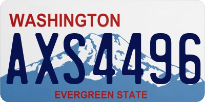 WA license plate AXS4496