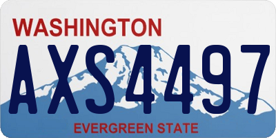 WA license plate AXS4497