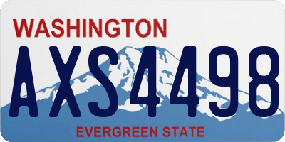 WA license plate AXS4498