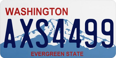 WA license plate AXS4499