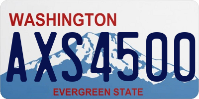 WA license plate AXS4500
