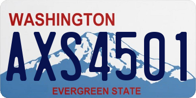 WA license plate AXS4501