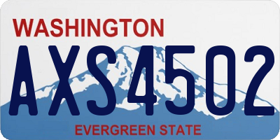 WA license plate AXS4502