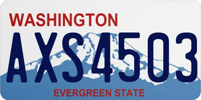 WA license plate AXS4503