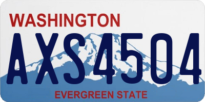 WA license plate AXS4504