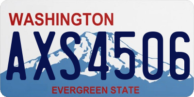 WA license plate AXS4506