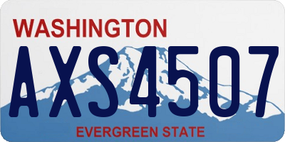 WA license plate AXS4507