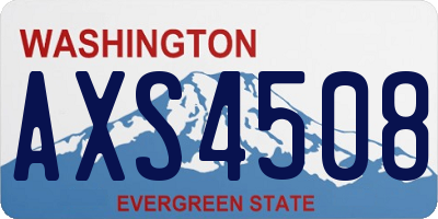WA license plate AXS4508