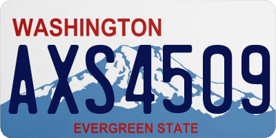 WA license plate AXS4509