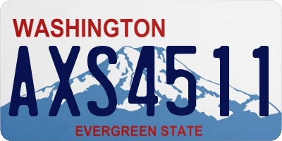 WA license plate AXS4511