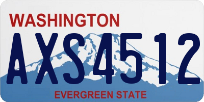 WA license plate AXS4512