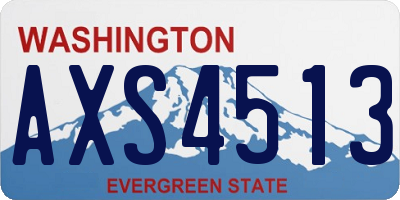 WA license plate AXS4513