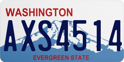 WA license plate AXS4514