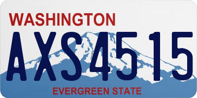 WA license plate AXS4515