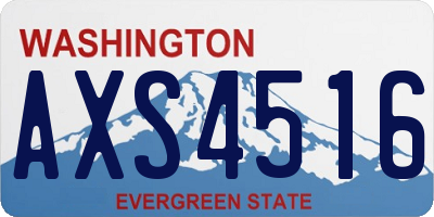 WA license plate AXS4516