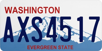 WA license plate AXS4517