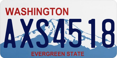 WA license plate AXS4518
