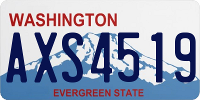 WA license plate AXS4519