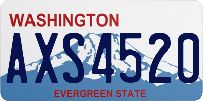 WA license plate AXS4520