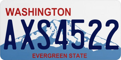 WA license plate AXS4522