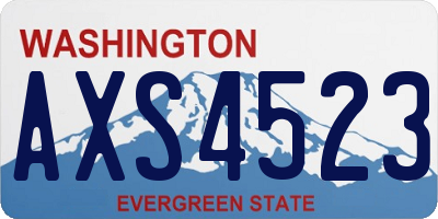 WA license plate AXS4523