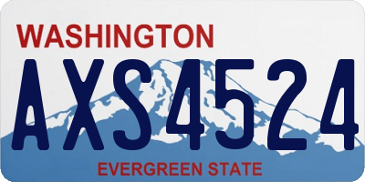 WA license plate AXS4524