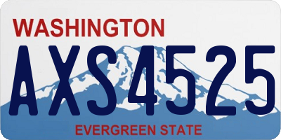 WA license plate AXS4525