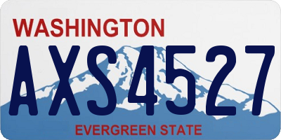 WA license plate AXS4527