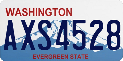 WA license plate AXS4528