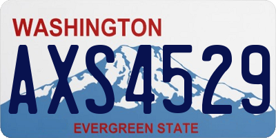 WA license plate AXS4529