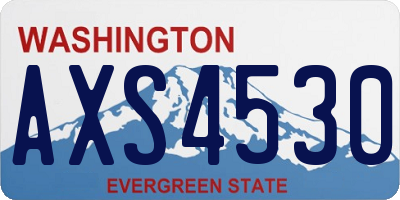 WA license plate AXS4530