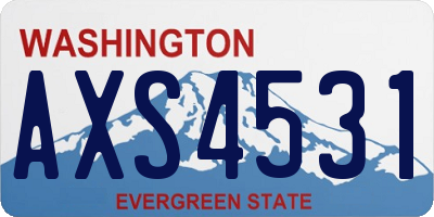 WA license plate AXS4531
